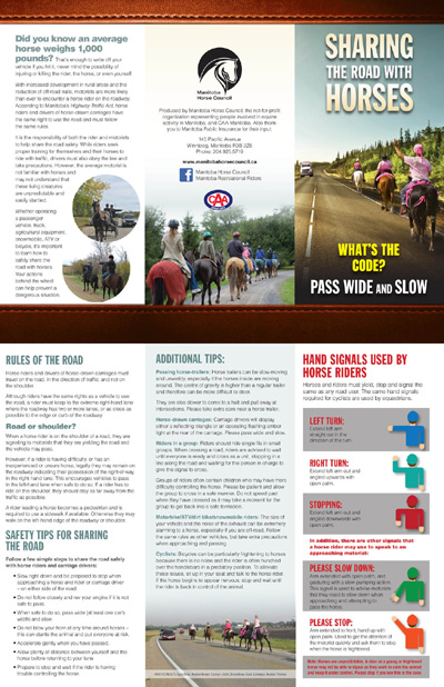 Sharing the Road with Horses brochure PDF
